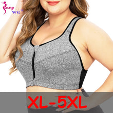 Load image into Gallery viewer, Plus Size Zipper Sports Bra
