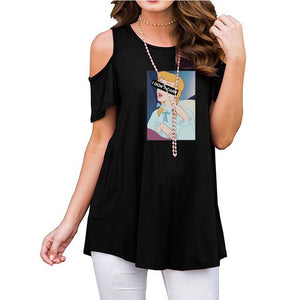 Peek-a-boo Sleeve Casual Top