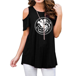 Peek-a-boo Sleeve Casual Top