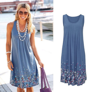 Sleeveless Floral Summer Dress