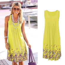 Load image into Gallery viewer, Sleeveless Floral Summer Dress
